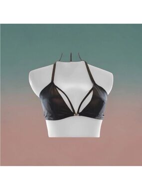 Strappy Black Bralette Top